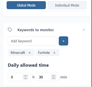 Configuration mode global